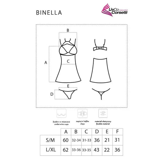 LIVCO CORSETTI FASHION - BINELLA SET BABYDOLL + THONG BLACK - Happytoys Sexshop: online sex shop for Feeling Happy & Easy π - Discreet geleverd