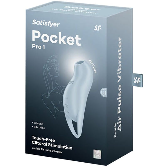 SATISFYER - POCKET PRO 1 CLITORIS STIMULATOR LIGHT BLUE - Happytoys Sexshop: online sex shop for Feeling Happy & Easy đ - Discreet geleverd