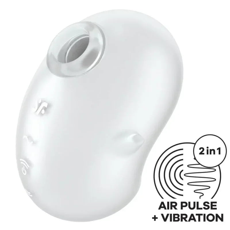 SATISFYER - CUTIE GHOST LAY-ON VIBRATOR WHITE - Happytoys Sexshop: online sex shop for Feeling Happy & Easy 😊 - Discreet geleverd