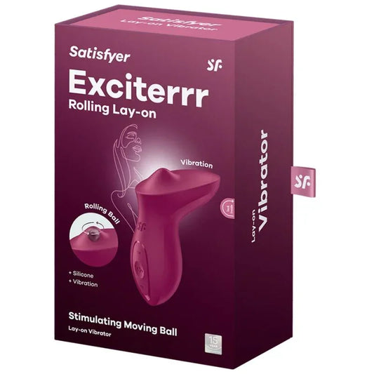 SATISFYER - EXCITERRR LAY-ON CLITORIS BERRY VIBRATOR - Happytoys Sexshop: online sex shop for Feeling Happy & Easy π - Discreet geleverd