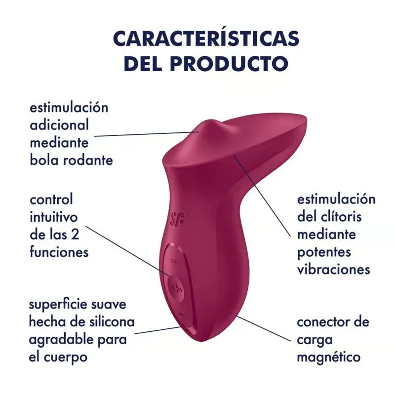SATISFYER - EXCITERRR LAY-ON CLITORIS BERRY VIBRATOR - Happytoys Sexshop: online sex shop for Feeling Happy & Easy π - Discreet geleverd