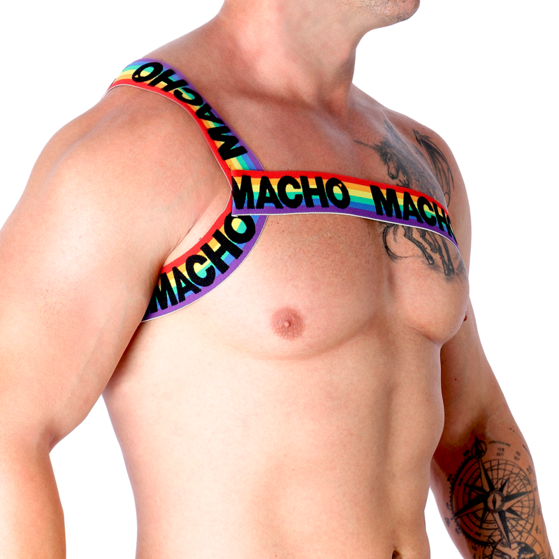 MACHO - ROMAN HARNESS WHITE S/M - Happytoys Sexshop: online sex shop for Feeling Happy & Easy ๐ - Discreet geleverd