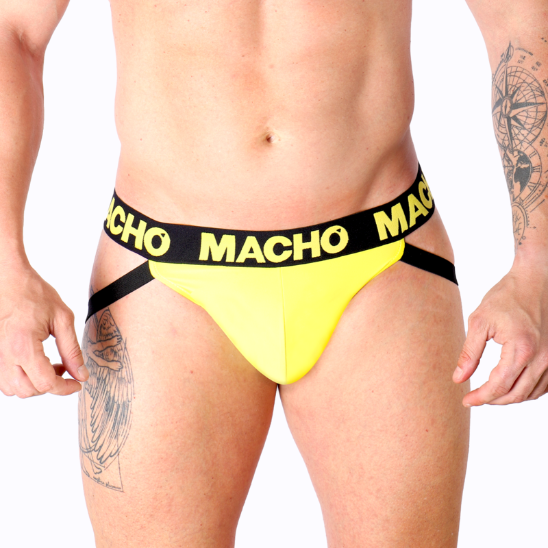 MACHO - MX25A JOCK LYCRA YELLOW S - Happytoys Sexshop: online sex shop for Feeling Happy & Easy π - Discreet geleverd