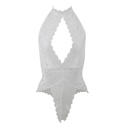 SUBBLIME - 953867 LACE BODYSUIT WHITE L/XL - Happytoys Sexshop: online sex shop for Feeling Happy & Easy π - Discreet geleverd