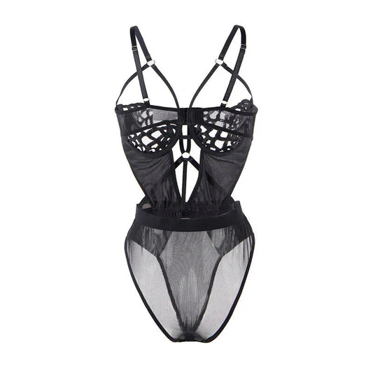 SUBBLIME - 954055 SEXY LACE BODYSUIT BLACK S/M - Happytoys Sexshop: online sex shop for Feeling Happy & Easy 😊 - Discreet geleverd