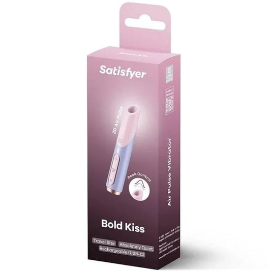 SATISFYER - BOLD KISS WAVE CLITORIS STIMULATOR PINK / VIOLET - Happytoys Sexshop: online sex shop for Feeling Happy & Easy π - Discreet geleverd