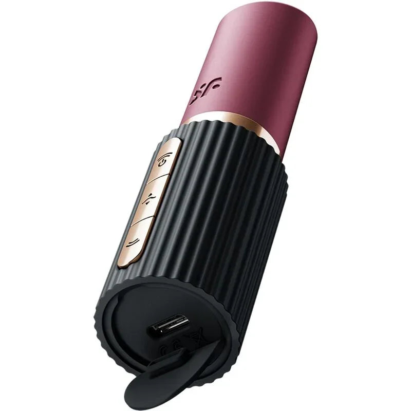 SATISFYER - PRO 2 KISS WAVE CLITORIS STIMULATOR GARNET / BLACK - Happytoys Sexshop: online sex shop for Feeling Happy & Easy 😊 - Discreet geleverd