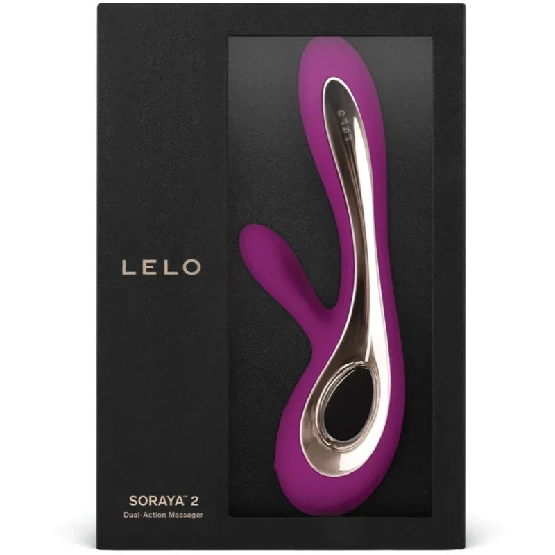 LELO - SORAYA 2 RABBIT PURPLE VIBRATOR - Happytoys Sexshop: online sex shop for Feeling Happy & Easy 😊 - Discreet geleverd