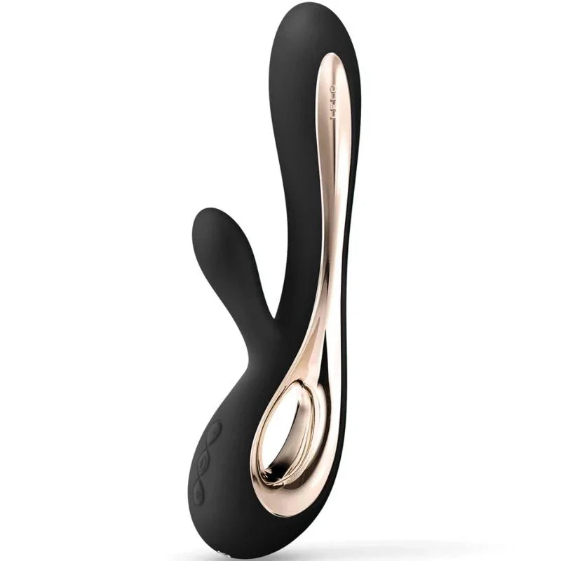 LELO - SORAYA 2 BLACK RABBIT VIBRATOR - Happytoys Sexshop: online sex shop for Feeling Happy & Easy 😊 - Discreet geleverd