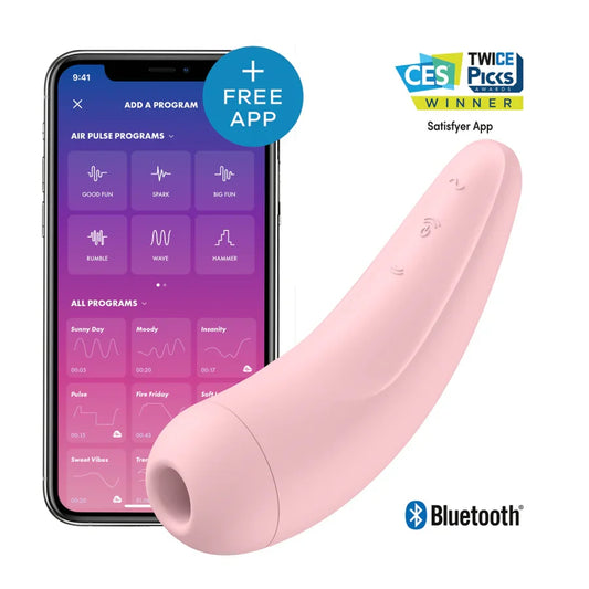 SATISFYER - CURVY 1 + RED PINK - Happytoys Sexshop: online sex shop for Feeling Happy & Easy π - Discreet geleverd