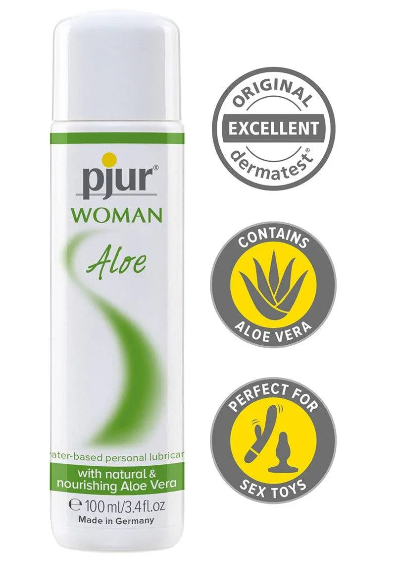 pjur Woman Aloe WB 100ml Glijmiddel met Aloe Vera - Happytoys Sexshop: online sex shop for Feeling Happy & Easy 😊 - Discreet geleverd