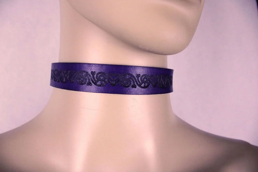 Day Collar Purple Leather Submissive Collar Discreet BDSM Choker - Happytoys Sexshop: online sex shop for Feeling Happy & Easy π - Discreet geleverd