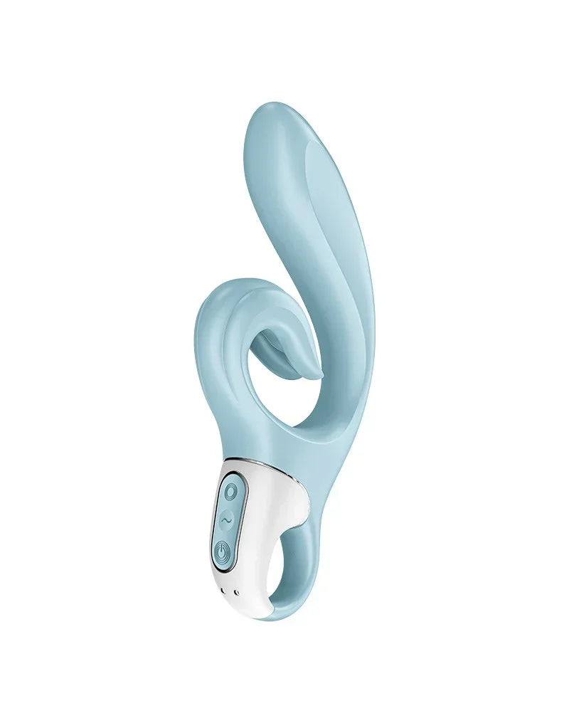 Satisfyer - Love Me - Rabbit Vibrator - Lichtblauw - Happytoys Sexshop: online sex shop for Feeling Happy & Easy 😊 - Discreet geleverd
