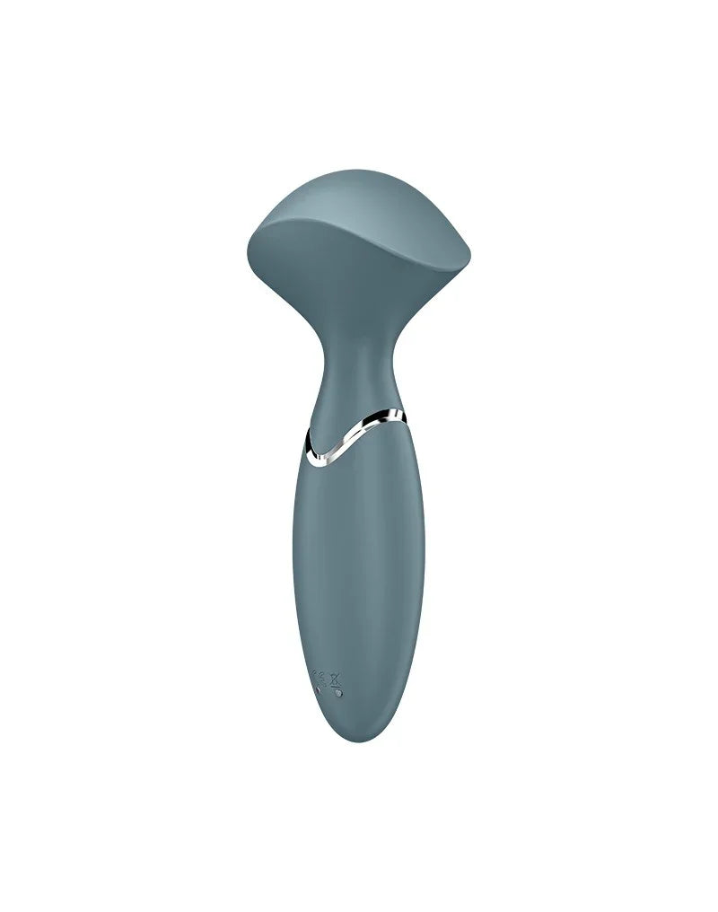Satisfyer - Mini Wand-er - Wand Vibrator - Grijs - Happytoys Sexshop: online sex shop for Feeling Happy & Easy 😊 - Discreet geleverd