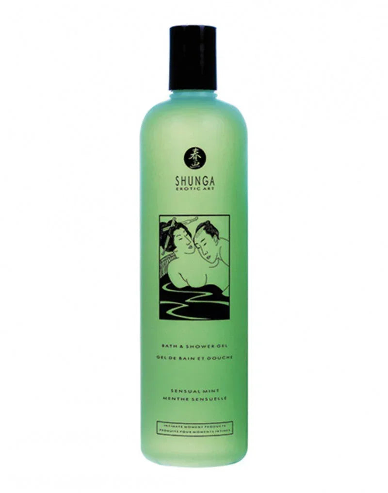Shunga - Bad- & Douchegel - Sensual Mint - 500 ml - Happytoys Sexshop: online sex shop for Feeling Happy & Easy 😊 - Discreet geleverd