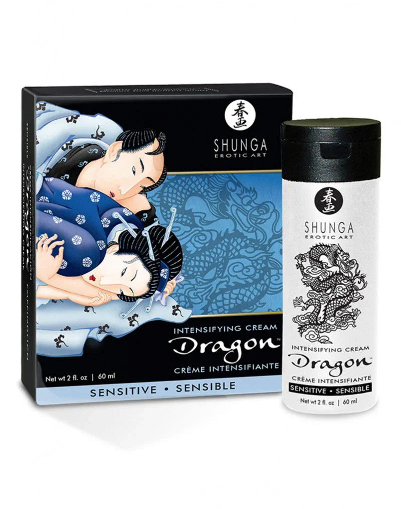 Shunga - Dragon Cream Sensitive - Intensifiërende Crème - 60 ml - Happytoys Sexshop: online sex shop for Feeling Happy & Easy 😊 - Discreet geleverd