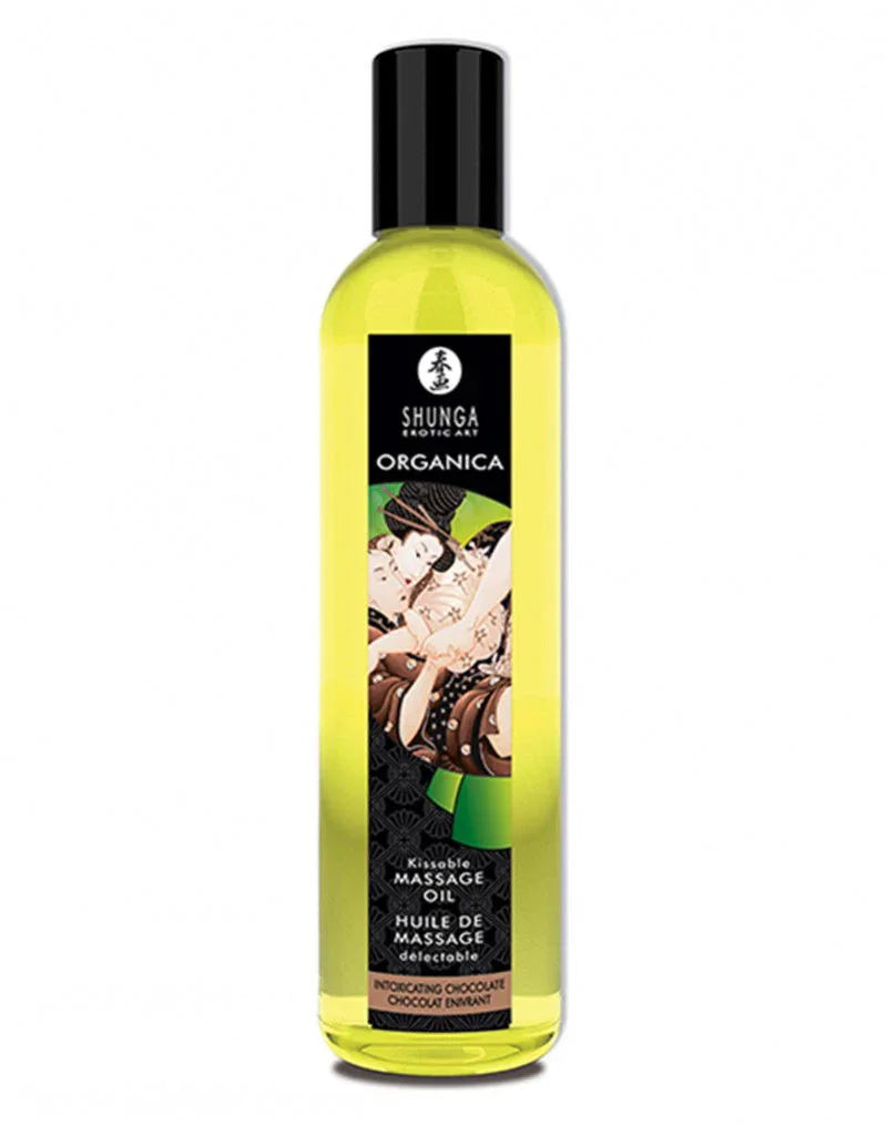 Shunga - Massage olie Organica - Intoxicating Chocolate 250 ml. - Happytoys Sexshop: Toys for Feeling Happy & Easy 😊 - Discreet geleverd