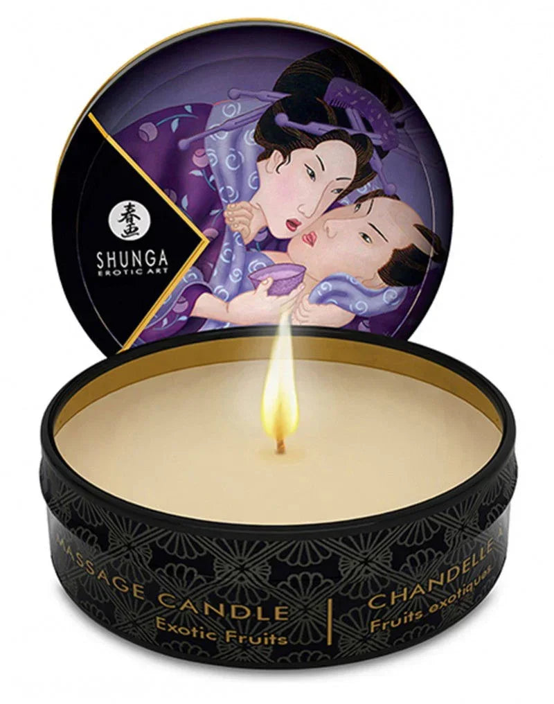 Shunga - Mini Massagekaars - Exotic Fruits - 30 ml - Happytoys Sexshop: online sex shop for Feeling Happy & Easy 😊 - Discreet geleverd