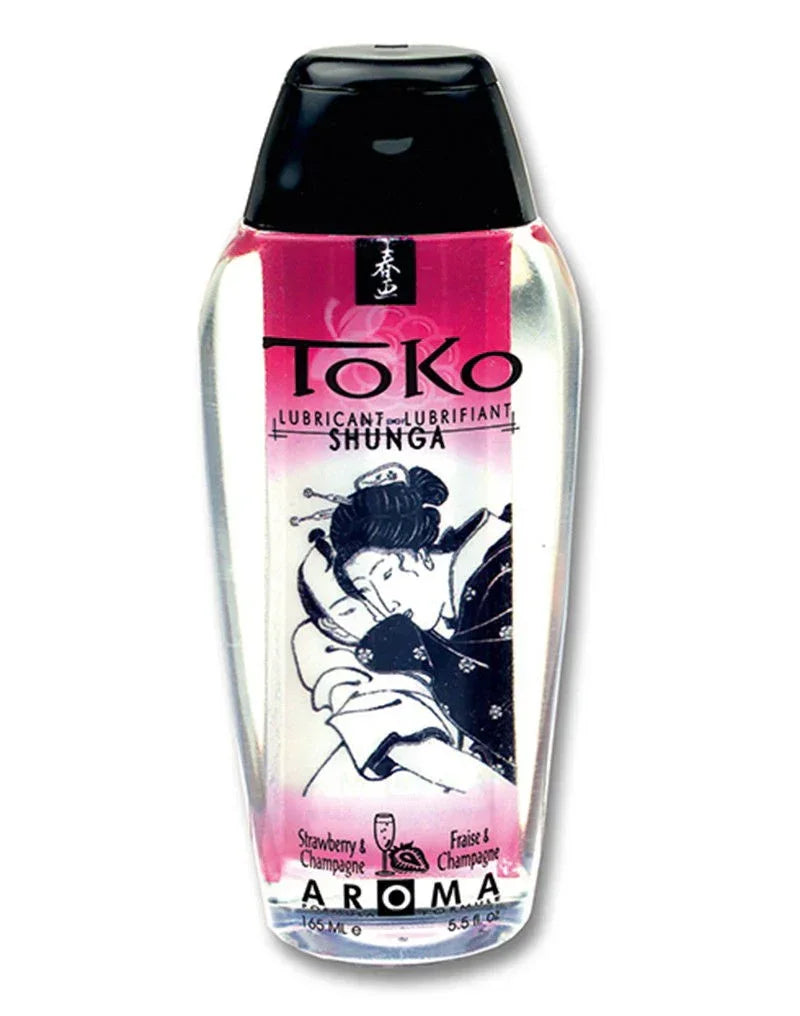Shunga - Toko Aroma Strawberry Wine - Glijmiddel op waterbasis - 165 ml - Happytoys Sexshop: online sex shop for Feeling Happy & Easy 😊 - Discreet geleverd