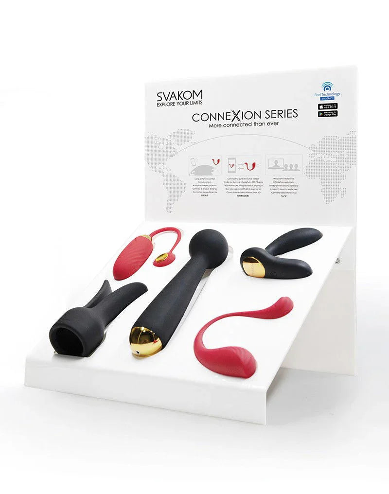 Svakom - Connexion Series Display met testers - Happytoys Sexshop: Toys for Feeling Happy & Easy 😊 - Discreet geleverd
