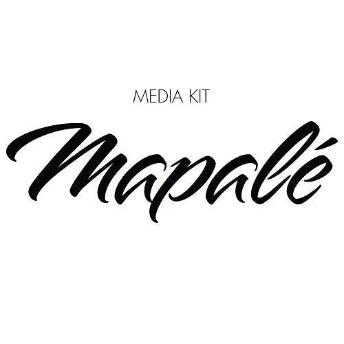 Mapalé media kit logo with stylish black script text on white background