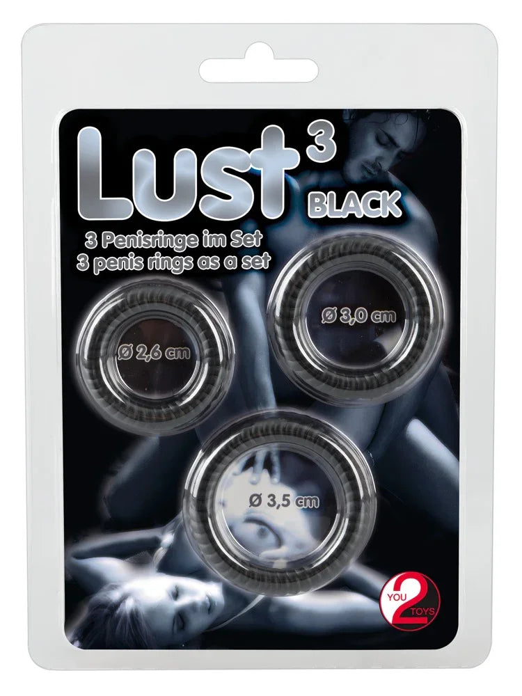 Lust Cock Ring Trio - Happytoys Sexshop: Toys for Feeling Happy & Easy 😊 - Discreet geleverd