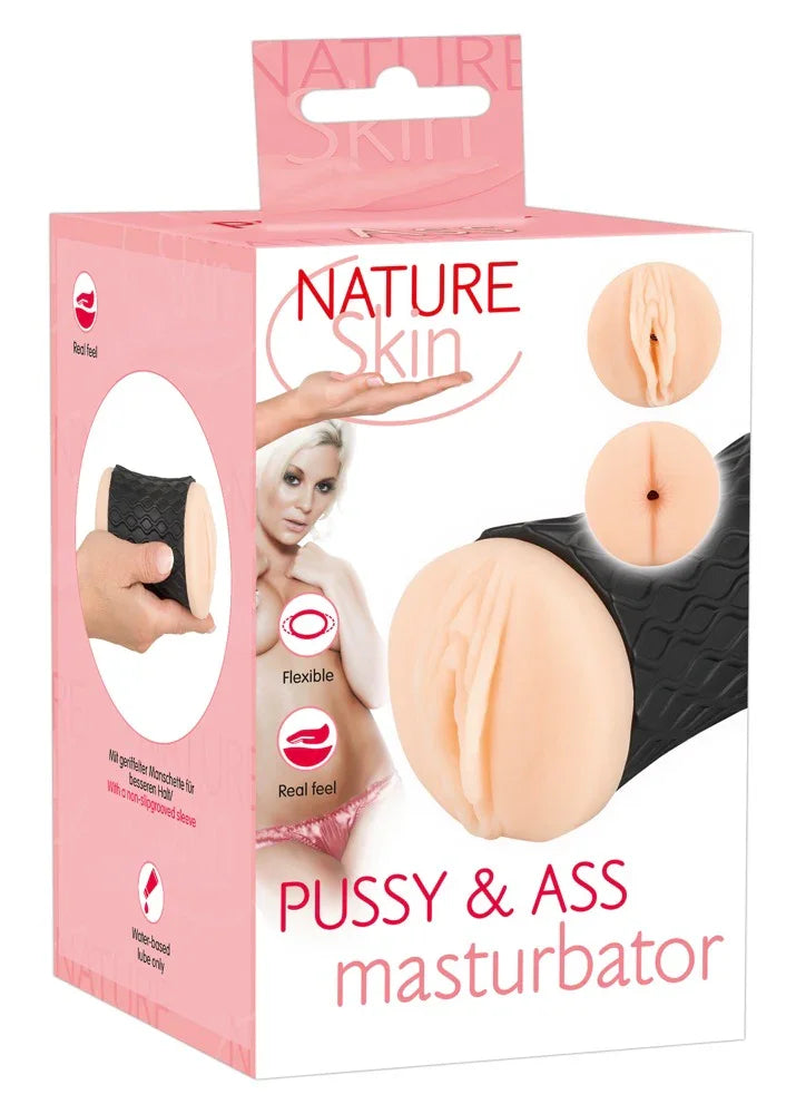 Nature Skin Pussy & Ass Masturbator - Happytoys Sexshop: Toys for Feeling Happy & Easy 😊 - Discreet geleverd