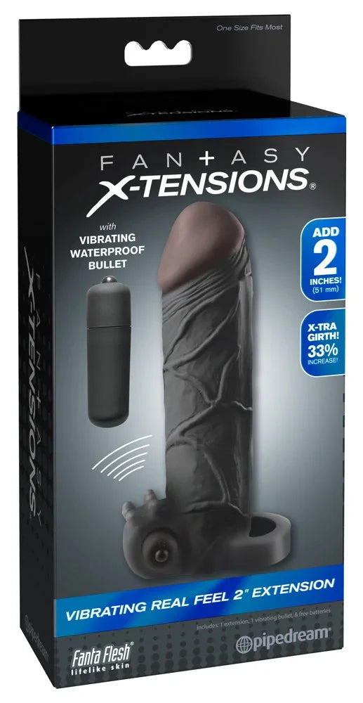 Vibrating Real Feel 2" Extension - Happytoys Sexshop: Toys for Feeling Happy & Easy 😊 - Discreet geleverd