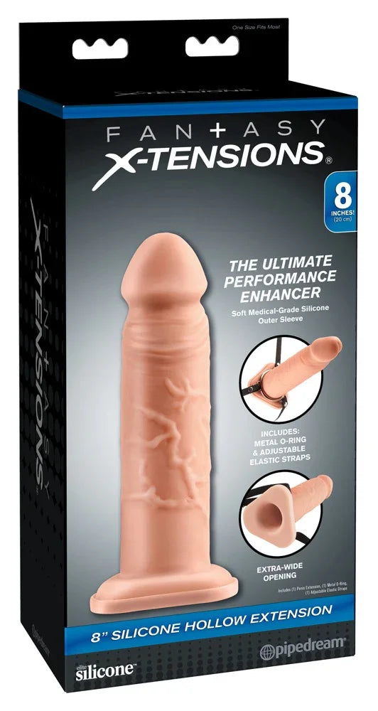 8" Silicone Hollow Extension - Happytoys Sexshop: Toys for Feeling Happy & Easy 😊 - Discreet geleverd