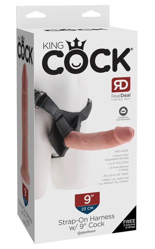 Strap-on Harness with 9 Inch Cock - Happytoys Sexshop: Toys for Feeling Happy & Easy 😊 - Discreet geleverd