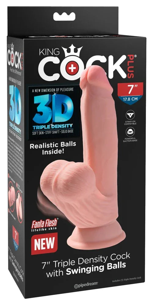 Triple Density Cock with Swinging Balls - Happytoys Sexshop: Toys for Feeling Happy & Easy 😊 - Discreet geleverd