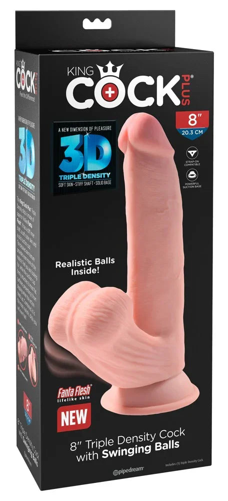 Triple Density Cock with Swinging Balls - Happytoys Sexshop: Toys for Feeling Happy & Easy 😊 - Discreet geleverd