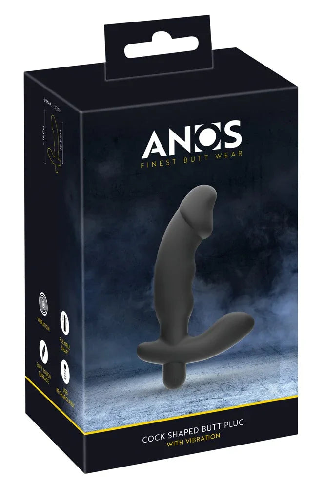 Cock-Shaped Butt Plug with Vibration - Happytoys Sexshop: Toys for Feeling Happy & Easy 😊 - Discreet geleverd