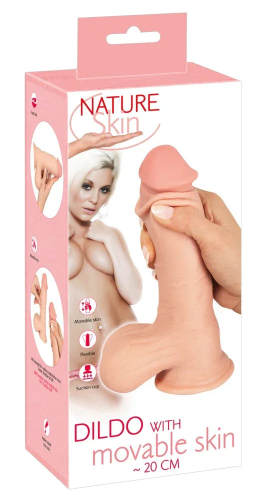 Dildo with movable Skin - Happytoys Sexshop: Toys for Feeling Happy & Easy 😊 - Discreet geleverd