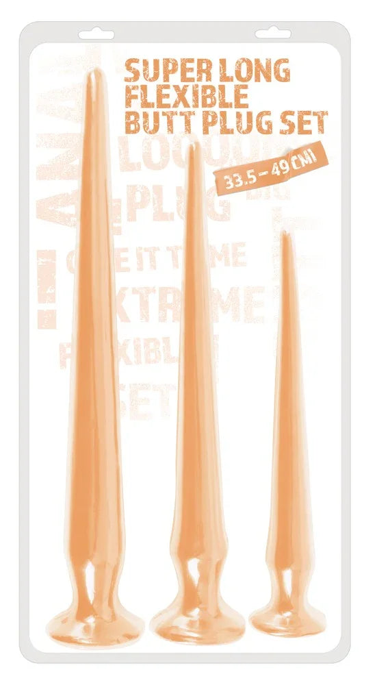 Super Long Flexible Butt Plug Set - Happytoys Sexshop: Toys for Feeling Happy & Easy 😊 - Discreet geleverd