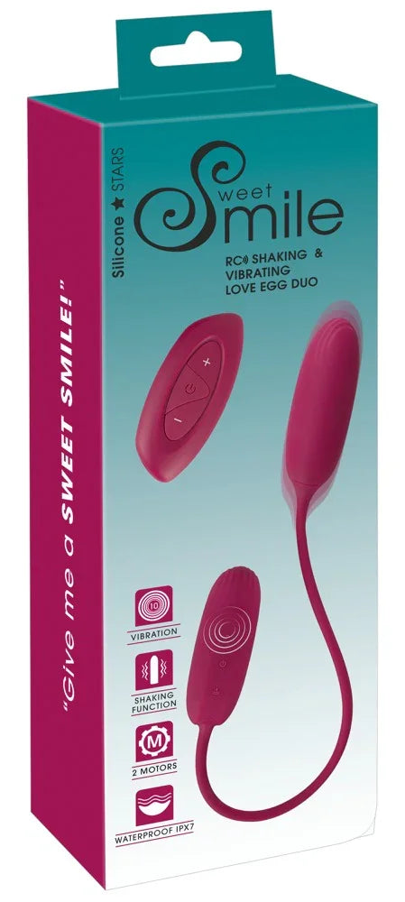 RC Shaking & Vibrating Love Egg Duo - Happytoys Sexshop: Toys for Feeling Happy & Easy 😊 - Discreet geleverd