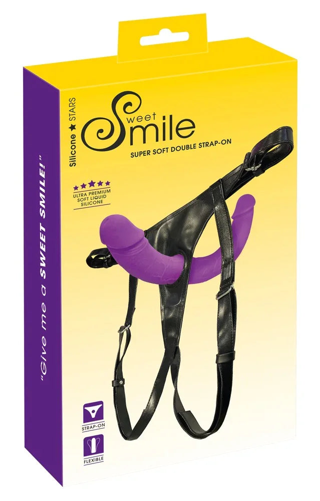 Super Soft Double Strap-On - Happytoys Sexshop: Toys for Feeling Happy & Easy 😊 - Discreet geleverd