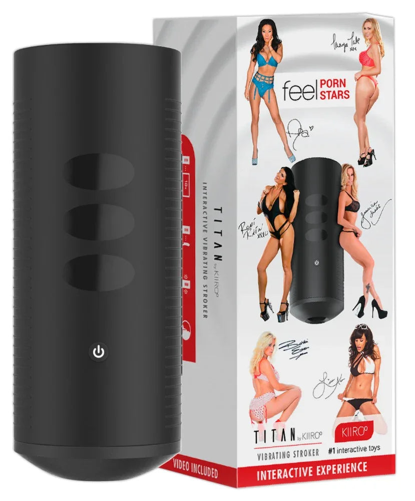 Titan Interactive Vibrating Stroker - Happytoys Sexshop: Toys for Feeling Happy & Easy 😊 - Discreet geleverd