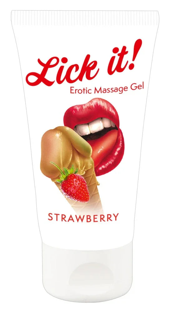 Erotic Massage Gel Strawberry - Happytoys Sexshop: Toys for Feeling Happy & Easy 😊 - Discreet geleverd