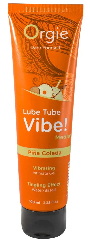 Lube Tube Vibe! Piña Colada - Happytoys Sexshop: Toys for Feeling Happy & Easy 😊 - Discreet geleverd