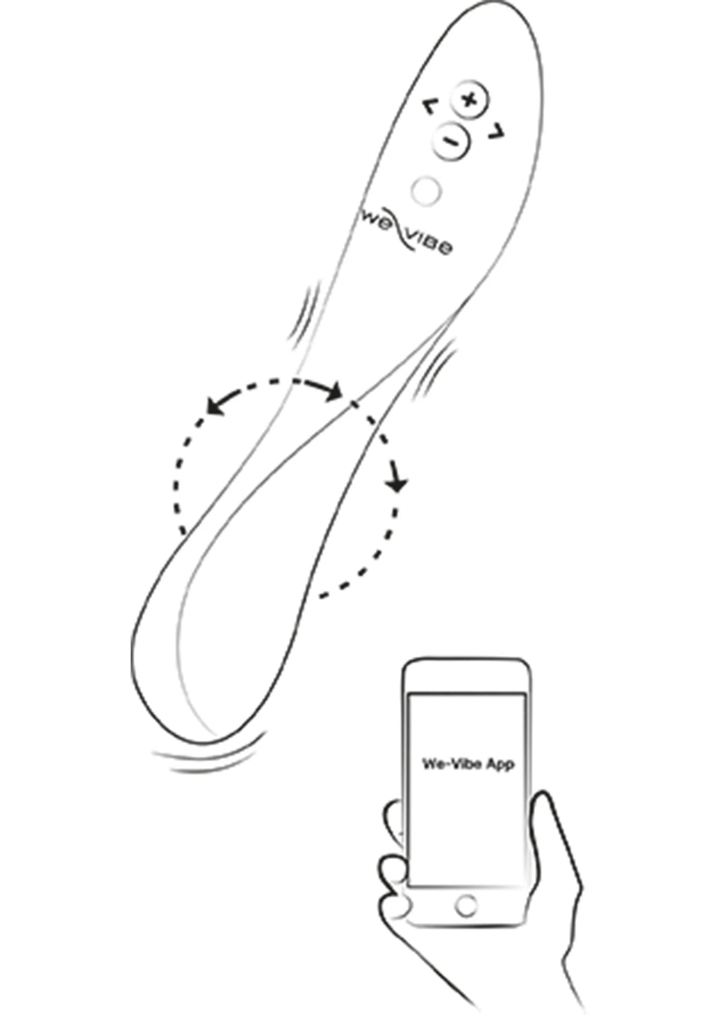 Roze We-Vibe Rave 2 vibrerende stimulator met app-bediening (illustratie)