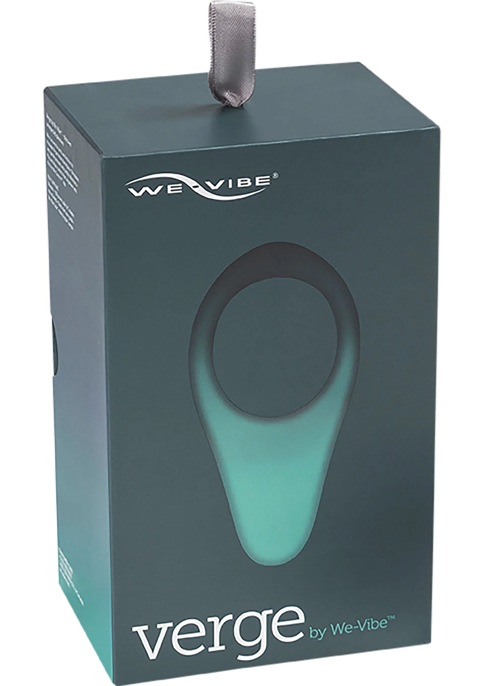 Doos Verge by We-Vibe met afbeelding van donkerblauwe perineale stimulator