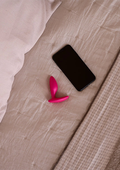 Roze anale plug met ronde punt en brede basis