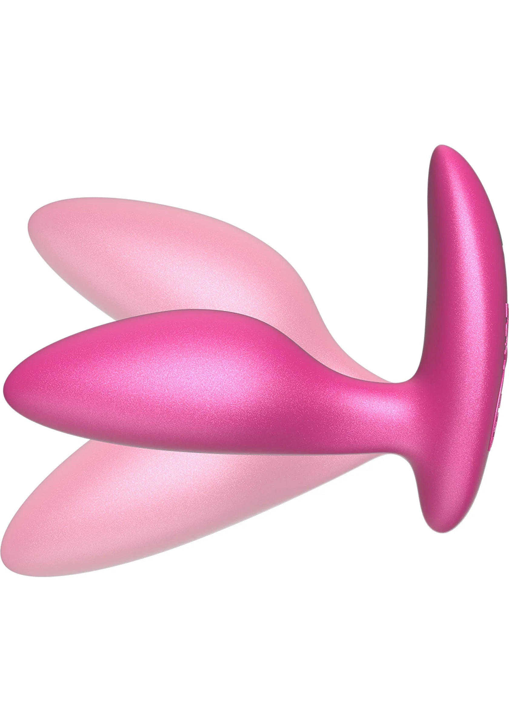 Roze anale plug met brede voet en taps toelopende steel