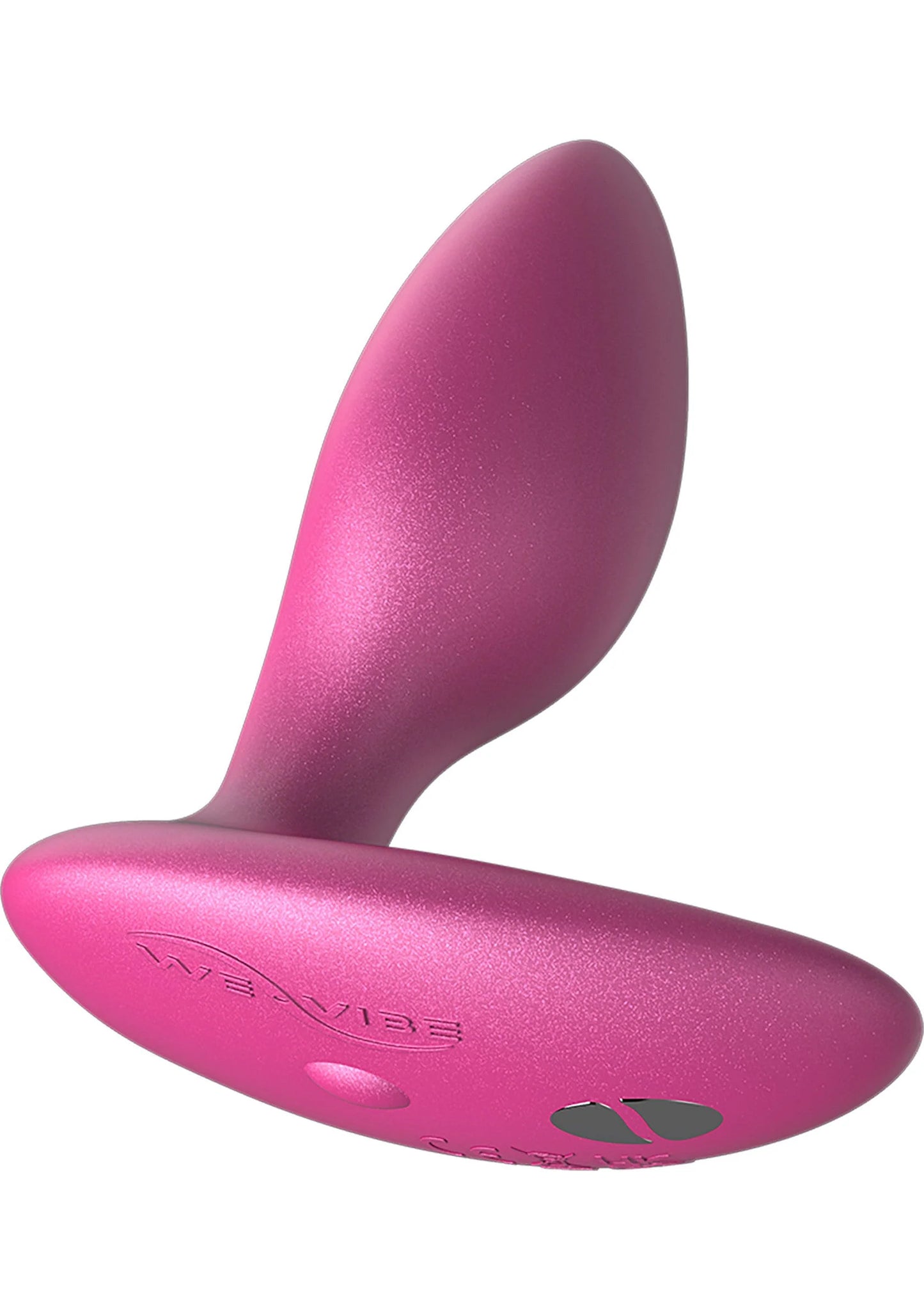 Roze anale plug met brede afgeronde kop en platte basis