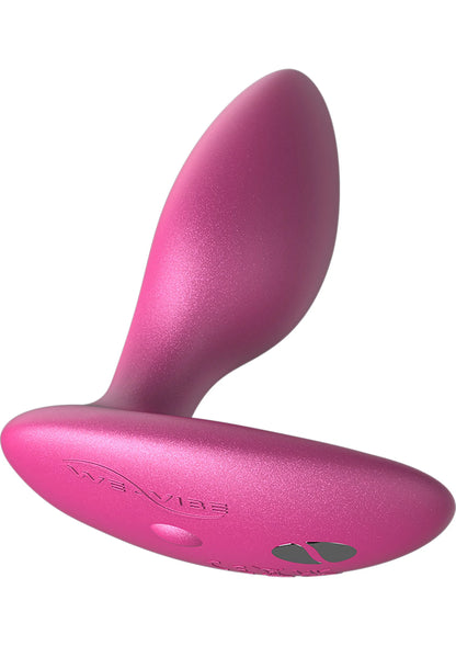 Roze anale plug met brede afgeronde kop en platte basis