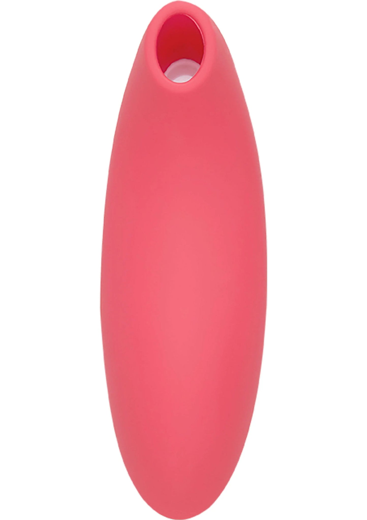 Roze ovaalvormige vibrator met ronde opening bovenin