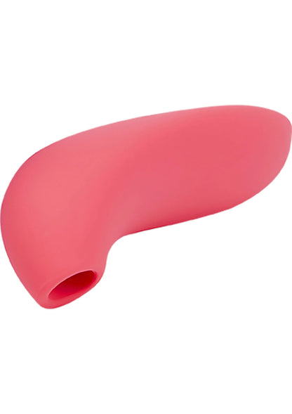Roze gebogen vibrator met open kop