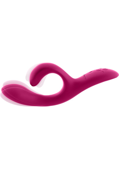 Magenta Nova 2-vibrator met ronde lus en lang gebogen uiteinde