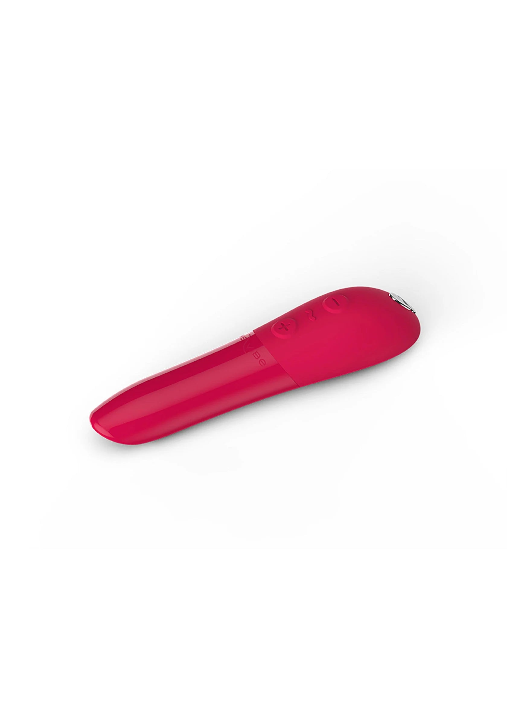 Rode Tango X vibrator, ovale vorm met afgeronde uiteinden en knopjes